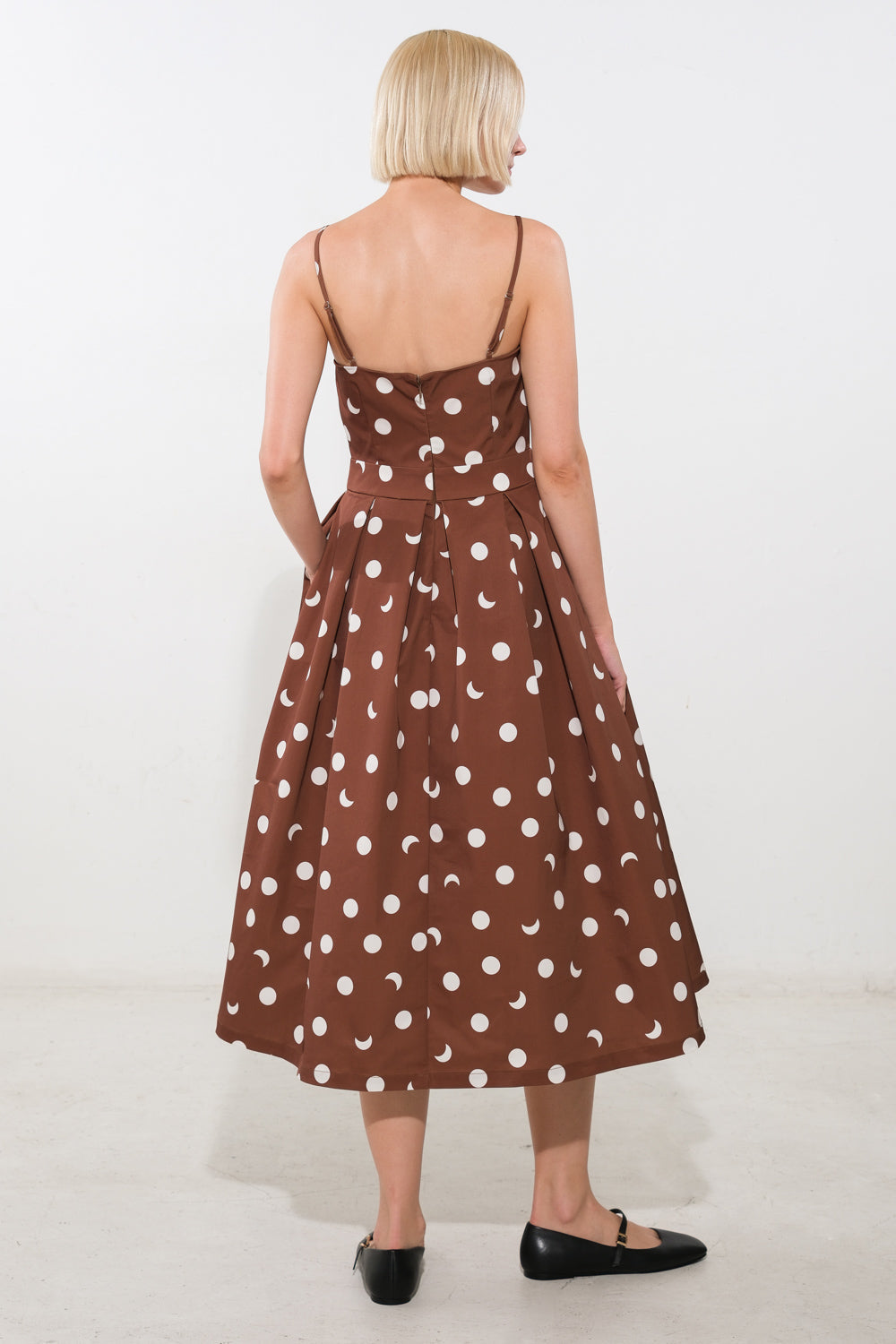 HARMONY HORIZON WOVEN MIDI DRESS Flying Tomato